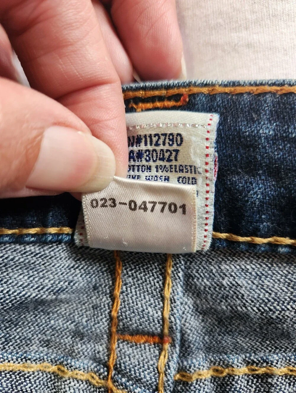 Vintage True Religion Joey Flap Pocket Twisted Seam Low Rise Flare Jeans Size 29 - Picture 7 of 12
